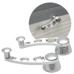 Brushed Billet Aluminum Maltese Cross Car Window Crank Handle Levers Knobs Pair - Part Number: AUTBWC2