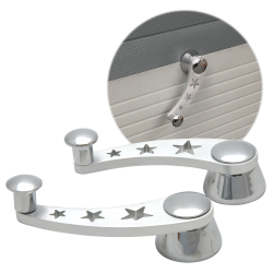 Brushed Billet Aluminum Star Car Window Crank Door Handle Levers Knobs Pair Set - Part Number: AUTBWC4