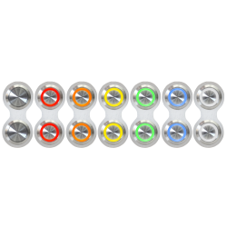 Silver Retro Billet Switches - Part Number: 10015275