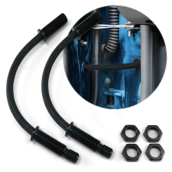 12 Inch Black Stainless Steel Door Loom - Pair - Part Number: KICDLOOMBLBK