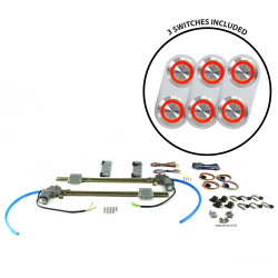 Flat Glass Power Window Kits With Silver Daytona Billet Switches - Part Number: 10145089