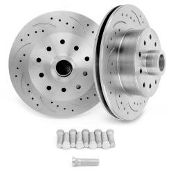 Drilled and Slotted 11" Rotors - 5x5 and 5x5.5 - 1 Pair - Part Number: HEXBR16V2