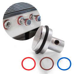Vintage Retro Style Chrome Switch Knob w/Colored Accent Universal Custom Hot Rod - Part Number: ZIRBWKA01