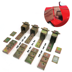 Universal 2 Door Heavy Duty Suicide Hidden Hinge System Kit Shaved Bear Claw Car - Part Number: AUTSDS1