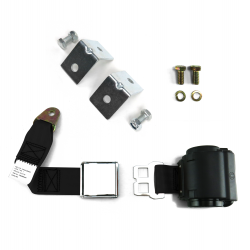 2 Pt Retractable Airplane Buckle Seat Belts With Anchor Hardware - Part Number: 10309575