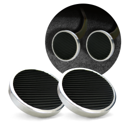 Round Clutch & Brake Pedal Set CNC Machined Billet Aluminum Custom - Part Number: 10015477