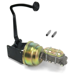 1940-1948 Chevy 7” Dual Power Brake Pedal Kit ST Drum/Drum 3" Rubber Pad - Part Number: HEXPKA7815C