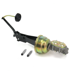 1949-1954 Chevy Car 8” Dual Power Brake Pedal Kit ST Drum/Drum 3" Rubber Pad - Part Number: HEXPKA7922E