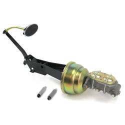 1949-1954 Chevy Car 8” Dual Power Brake Pedal Kit XT Drum/Drum Large Chrome Oval - Part Number: HEXPKA79231