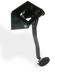 Universal Brake Pedal Kit XT Firewall Mount Bracket Large Chrome Oval Pad - Part Number: HEXPKA78182