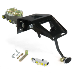 1953-56 Ford Truck Manual Brake Pedal Kit VT ADJ Disc/Drum Small Chrome Oval Pad - Part Number: HEXPKA791C7