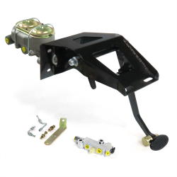 1953-56 Ford Truck Manual Brake Pedal Kit VT ADJ Disc/Drum Small Black Oval Pad - Part Number: HEXPKA791CA