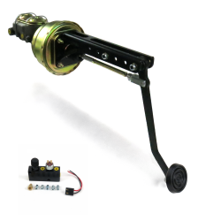 Universal Adjustable 8” Dual Power Brake Pedal Kit ST Disc/Disc 3" Rubber Pad - Part Number: HEXPKA78EFA