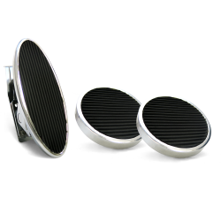 Billet Floor Mount Gas Pedal & 2 Round Brake / Clutch Pedals - Choose Finish - Part Number: 10792481
