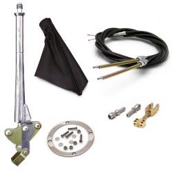 16" Transmission Mount Emergency Hand Brake with Boot, Ring & Cable Kit - Part Number: 10015523