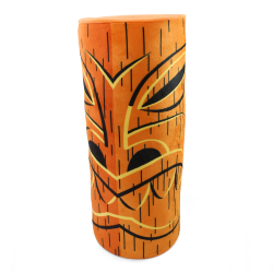 Red and Orange Ku Tiki God Throw Pillow - Part Number: VPATIKI01