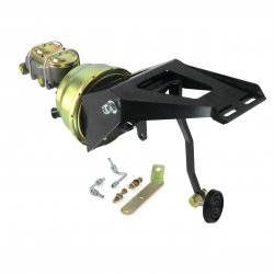 1955-1959 Chevy Truck 8” Dual Power Brake Pedal Kit ST Drum/Drum 3" Rubber Pad - Part Number: HEXPKA7900C