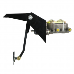 1955-1959 Chevy Truck Manual Brake Pedal Kit VT Disc/Disc Small Chrome Oval Pad - Part Number: HEXPKA7901C