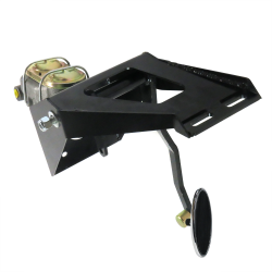 1955-1959 Chevy Truck Manual Brake Pedal Kit XT Disc/Disc Large Chrome Oval Pad - Part Number: HEXPKA7901D