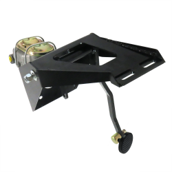 1955-1959 Chevy Truck Manual Brake Pedal Kit VT Disc/Disc 3" Black Billet Pad - Part Number: HEXPKA7901E