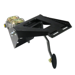 1955-1959 Chevy Truck Manual Brake Pedal Kit VT Disc/Disc Small Black Oval Pad - Part Number: HEXPKA7901F