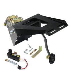 1955-1959 Chevy Truck Manual Brake Pedal Kit ST ADJ Disc/Drum 3" Rubber Pad - Part Number: HEXPKA7907C