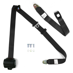 3-Point Retractable Push Button Bench Seat Belts - 166 Inches - Part Number: 10015310