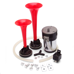 EVAC2 Dual Trumpet Train Horn Kit with Compressor - Part Number: TRGH161