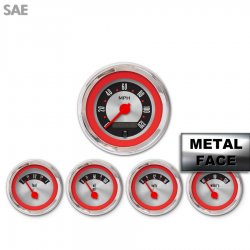 5 Ga. Set - SAE Amer Retro Rod Rd Rng IIII, Rd Mod Nedl, Chrom Trm Rngs~ Kit DIY - Part Number: GAR2135ZEXQABCE