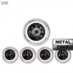 5 Ga. Set SAE Amer Classic Black, Black Mod Nedl, Chrome Rings~Style Kit DIY - Part Number: GAR22ZEXQABCC