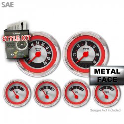 Style Kit - SAE Amer Retro Rod Rd Ring IIII, Rd Mod Needles, Chrome Trm Rings - Part Number: GARA135ZEXPABCE