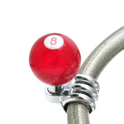 Red 8 Ball Custom Brody Knob Translucent with Metal Flake - Part Number: ASCBN03020