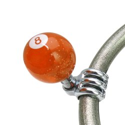 Orange 8 Ball Suicide Brody Knob Translucent with Metal Flake - Part Number: ASCBN03022
