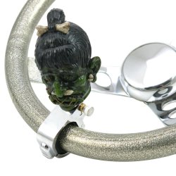 Shrunken Head Custom 2 Position Suicide Brodie Necker Knob for Steering Wheel - Part Number: ASCBA00027