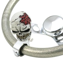 Munch Skull Custom 2 Position Suicide Brodie Necker Knob for Steering Wheel - Part Number: ASCBA00028