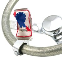 Lokar,Gennie,8 ball,adapter,driver,vehicle,necker,granny,knuckle buster,wheel,spinner,steering,turn,tilt,clamp,car,4x4,truck,semi,forklift,tractor,mower,boat,construction,power steering,mobility,handicap,adjustable,hand,pin,chrome,resin,shift,brody