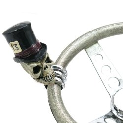 Top Hat Skull Custom Adjustable Suicide Brodie Necker Knob for Steering Wheel - Part Number: ASCBN00022
