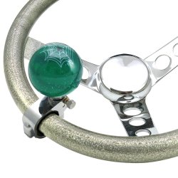 Green Spider Web Old Skool Round Metal Flake 2 Position Suicide Brodie Knob - Part Number: ASCBA09007