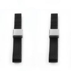 Chevy Chevelle 1968 - 1972 Airplane 2pt Black Lap Bucket Seat Belt Kit - 2 Belts - Part Number: STBCD82A