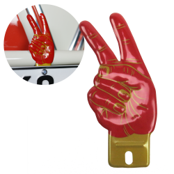 Kendall Motor Oil Peace Sign License Plate Topper - Part Number: VPALPT013