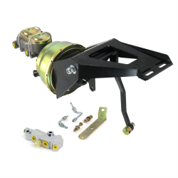 1955-1959 Chevy Truck 7” Dual Power Brake Pedal Kit Firewall Disc/Drum No Pad - Part Number: HEXPKAEC315