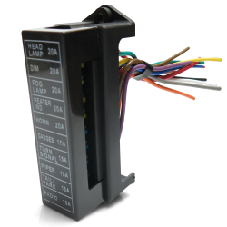 Universal 10 ATC Fuse Block with Cover - Part Number: KICKFB2