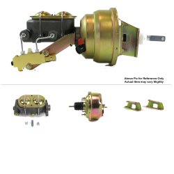 1961-1964 Ford Truck 7” Single Power Brake Booster Kit OEM Mount Drum/Drum - Part Number: HEXBBK7939A