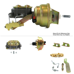 1961-1964 Ford Truck 8” Single Power Brake Booster Kit OEM Mount Disc/Drum - Part Number: HEXBBK7939F