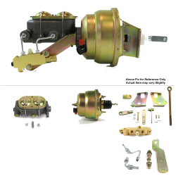 1967-1972 Chevy Truck 7” Dual Power Brake Booster Kit OEM Mount Disc/Drum - Part Number: HEXBBK7AE44