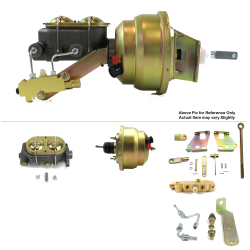 1967-1972 Chevy Truck 8” Dual Power Brake Booster Kit OEM Mount Disc/Drum - Part Number: HEXBBK7AE4A