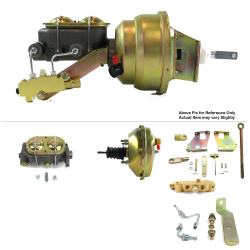 1967-1972 Chevy Truck 9” Single Power Brake Booster Kit OEM Mount Disc/Drum - Part Number: HEXBBK7AE4C
