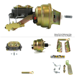 1964-1966 Ford Mustang 7” Dual Power Brake Booster Kit OEM Mount Disc/Disc - Part Number: HEXBBK7AE52