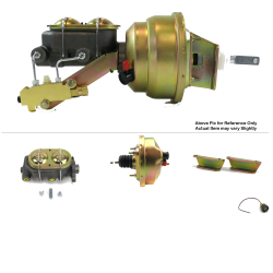 1957-1960 Ford Truck 8” Single Power Brake Booster Kit OEM Mount Drum/Drum - Part Number: HEXBBK7AE62