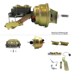 1957-1960 Ford Truck 8” Dual Power Brake Booster Kit OEM Mount Disc/Disc - Part Number: HEXBBK7AE64